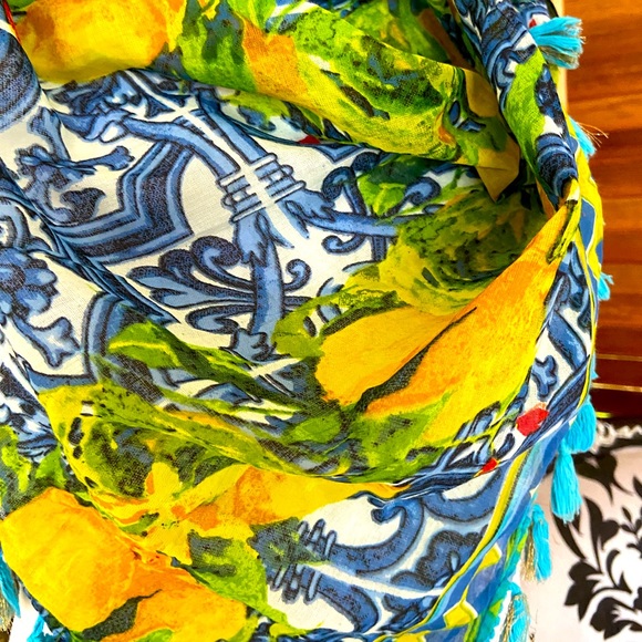 ITALIAN pure cotton scarf - Picture 2 of 2